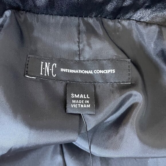Inc International Concepts Womens Black Sequin Blazer Formal Jacket Sz M - Picture 8 of 9